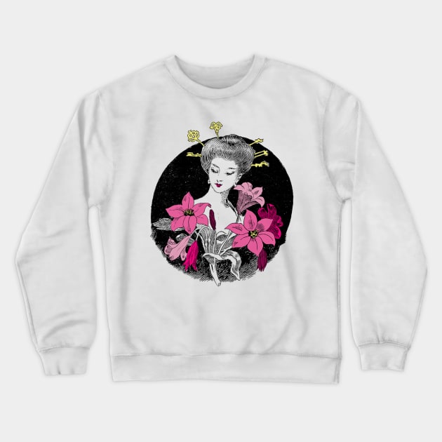 geisha Crewneck Sweatshirt by ysmnlettering